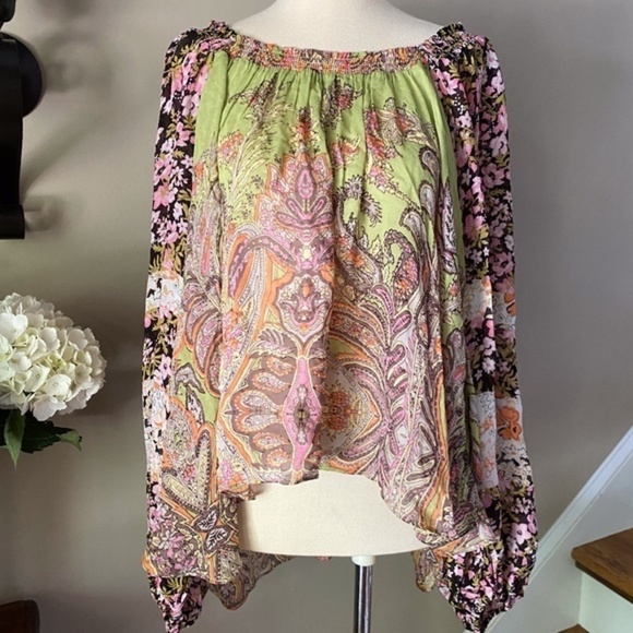 Free People 'Roamin Around  Paisley Blouse  Small - Picture 4 of 9